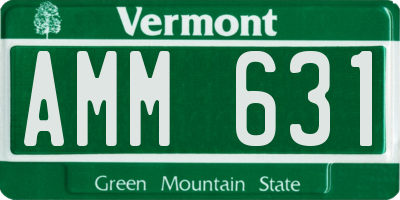 VT license plate AMM631