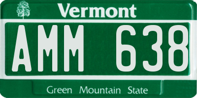 VT license plate AMM638