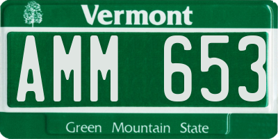 VT license plate AMM653
