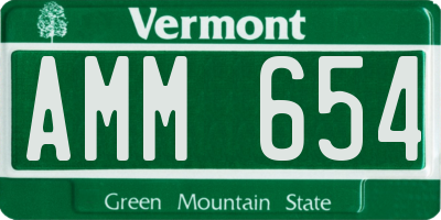 VT license plate AMM654