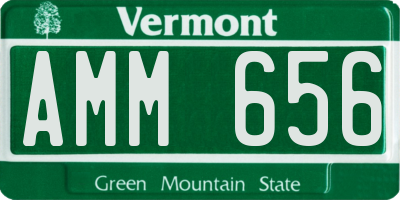 VT license plate AMM656