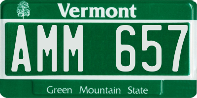 VT license plate AMM657