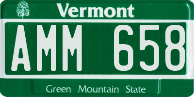 VT license plate AMM658