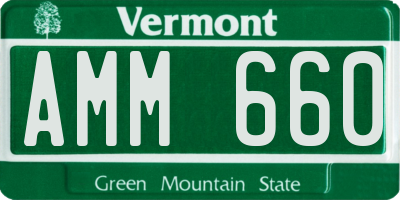 VT license plate AMM660