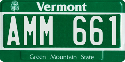 VT license plate AMM661