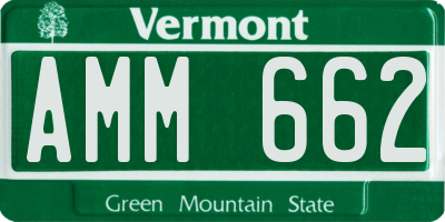 VT license plate AMM662