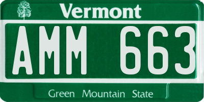 VT license plate AMM663