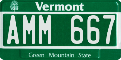 VT license plate AMM667
