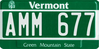 VT license plate AMM677