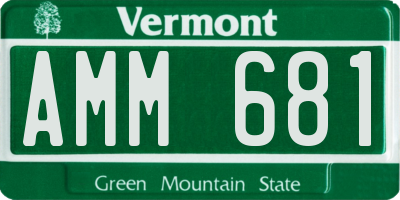 VT license plate AMM681