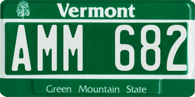 VT license plate AMM682