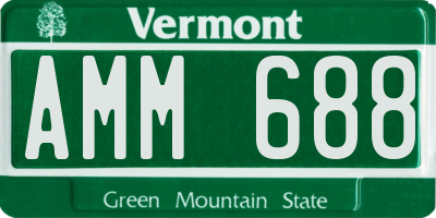 VT license plate AMM688