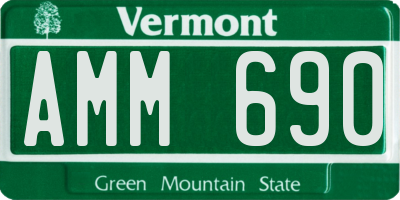 VT license plate AMM690