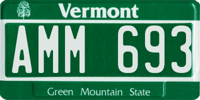 VT license plate AMM693