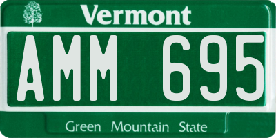 VT license plate AMM695
