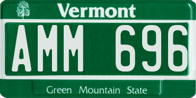 VT license plate AMM696