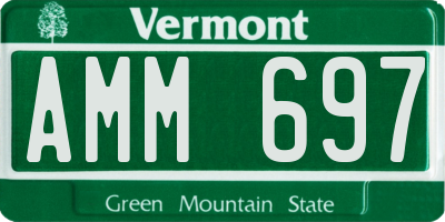 VT license plate AMM697