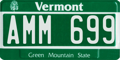 VT license plate AMM699