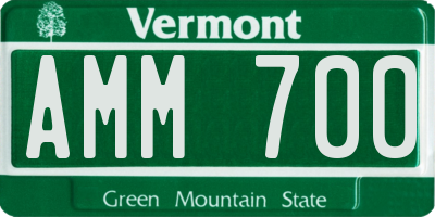 VT license plate AMM700