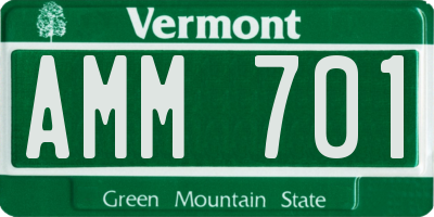VT license plate AMM701