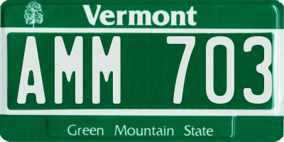 VT license plate AMM703