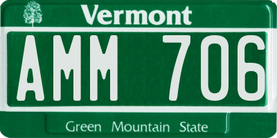 VT license plate AMM706