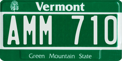 VT license plate AMM710