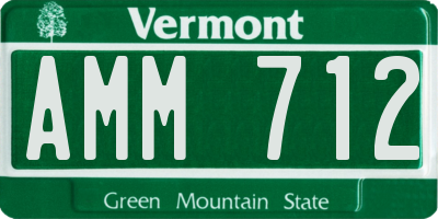 VT license plate AMM712