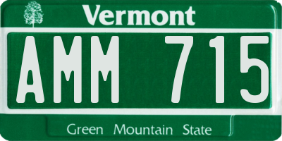 VT license plate AMM715