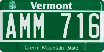 VT license plate AMM716