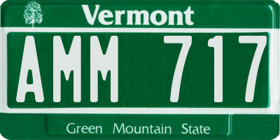 VT license plate AMM717
