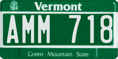 VT license plate AMM718