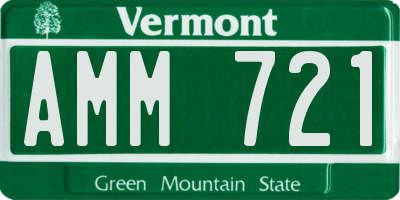 VT license plate AMM721