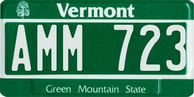 VT license plate AMM723
