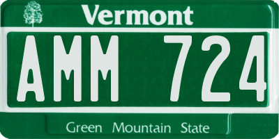 VT license plate AMM724