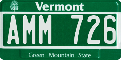 VT license plate AMM726