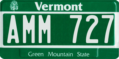 VT license plate AMM727