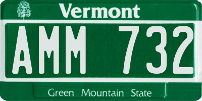 VT license plate AMM732