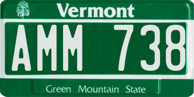 VT license plate AMM738