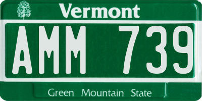 VT license plate AMM739