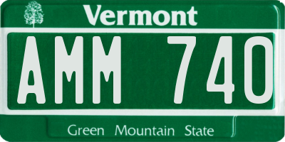 VT license plate AMM740
