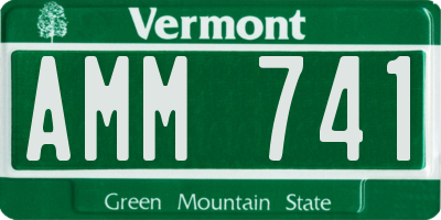 VT license plate AMM741