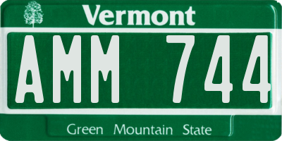 VT license plate AMM744