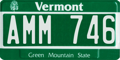 VT license plate AMM746