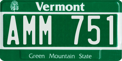 VT license plate AMM751