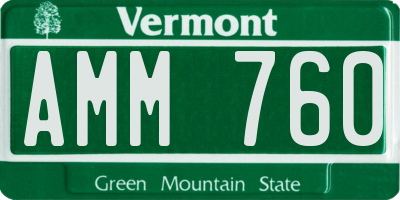 VT license plate AMM760