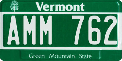 VT license plate AMM762