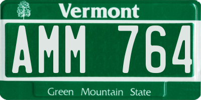 VT license plate AMM764