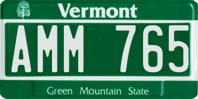 VT license plate AMM765