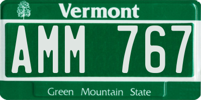 VT license plate AMM767